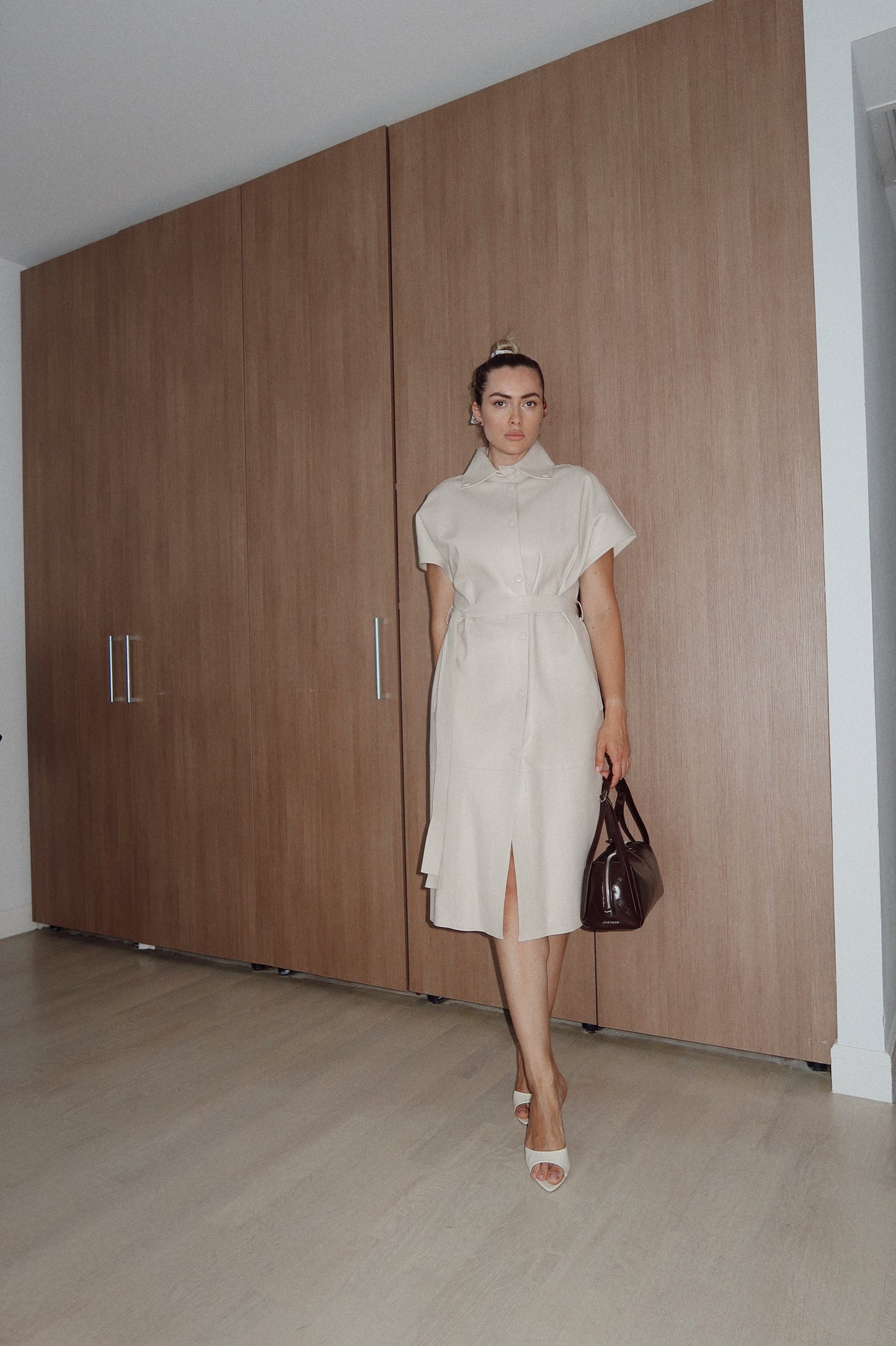 OVA leather vest-dress