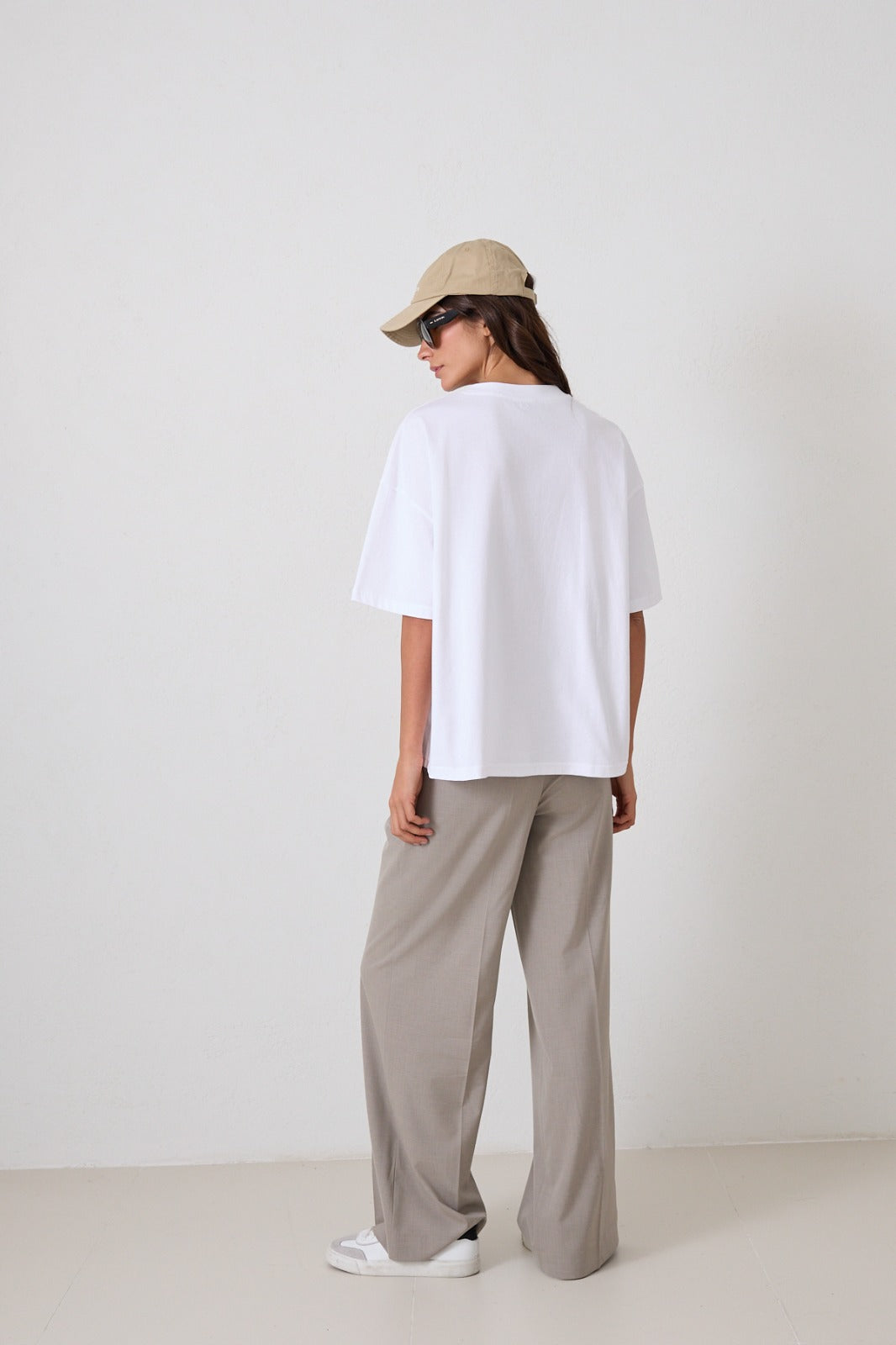 Tricou alb din bumbac cu imprimeu