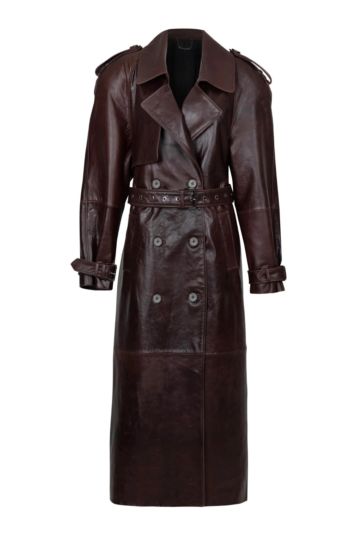 Trench din piele naturala Hazel - ÌNURI