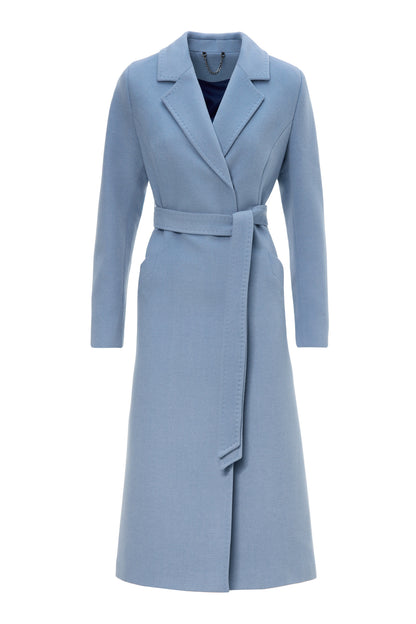 Palton bleu din casmir Kaya - ÌNURI
