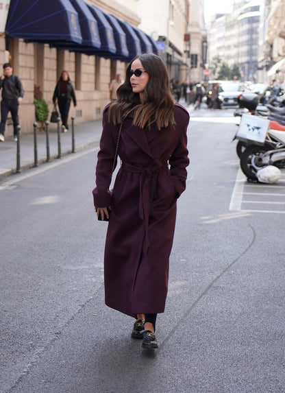 Trench oversized din cașmir Gigi - ÌNURI