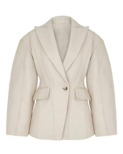 Sacou Monik cambrat din piele naturala premium