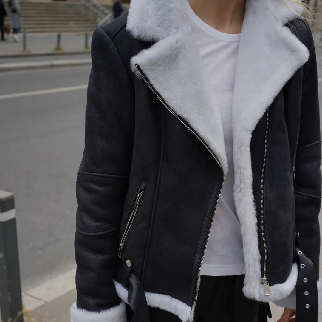 Cojoc din blana naturala de oaie Sky - ÌNURI