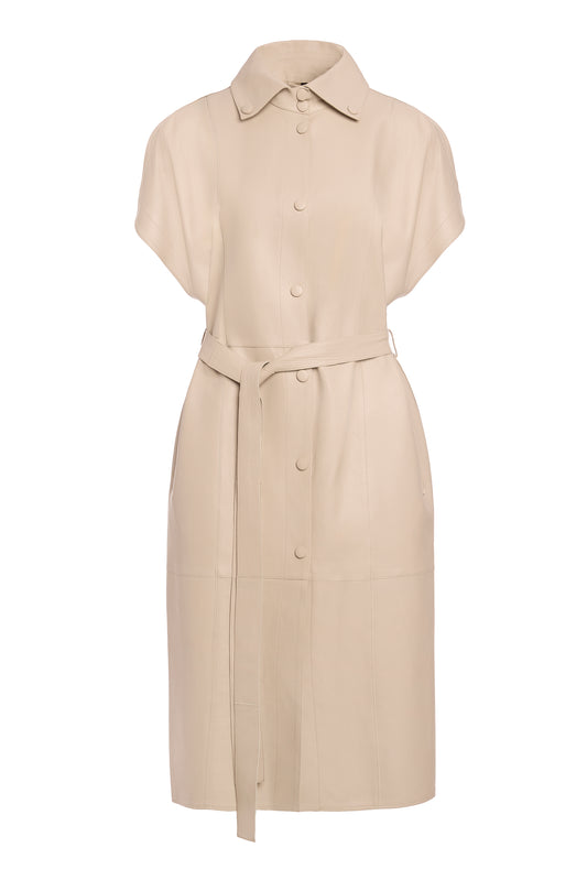 Rochie din piele naturala Ova - ÌNURI
