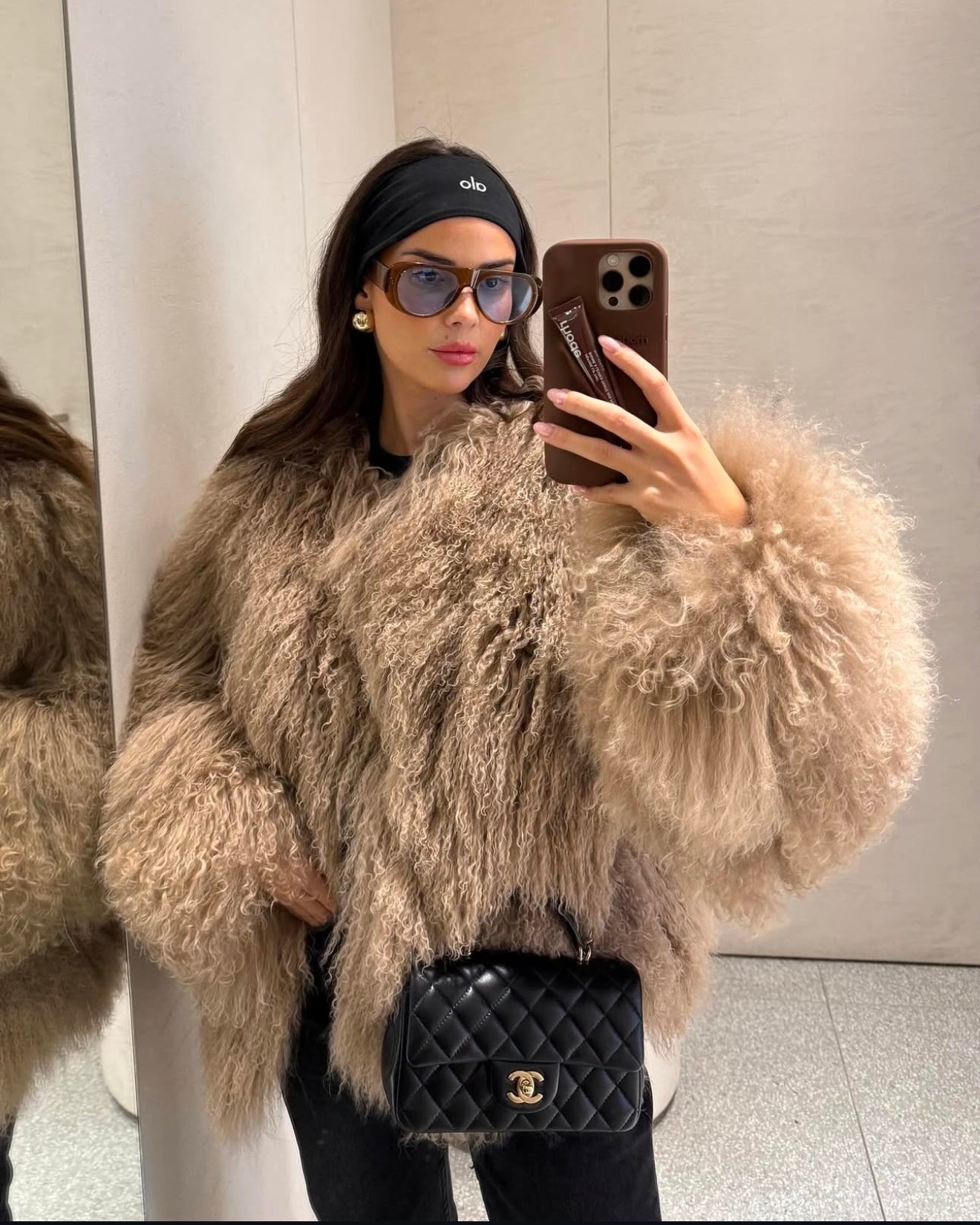 Blană naturală Kai de oaie mongoleză - INURI