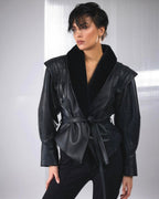 Cojoc Mona din piele naturala cu blana - INURI