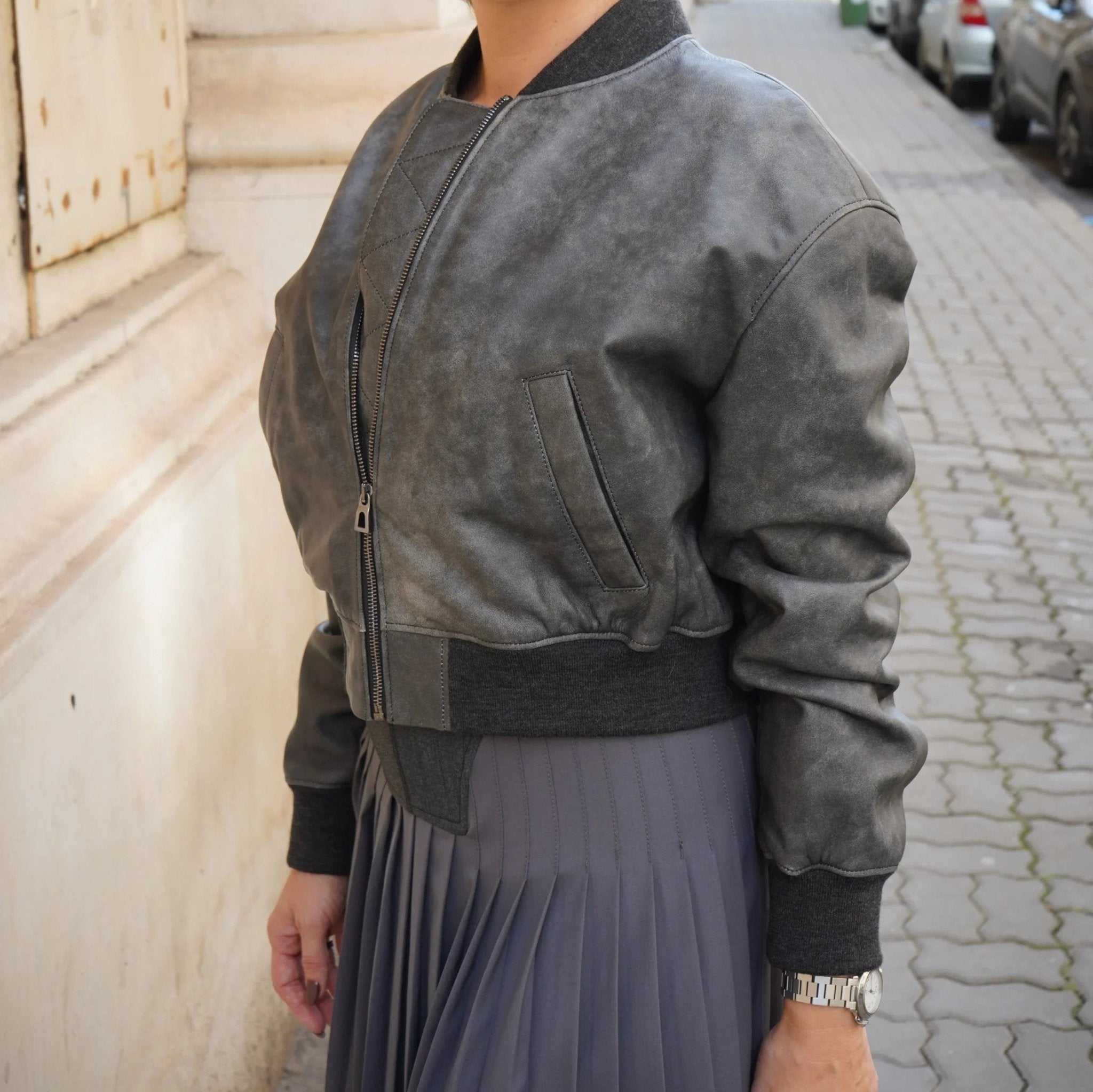 Geaca Mia din piele naturala premium - INURI