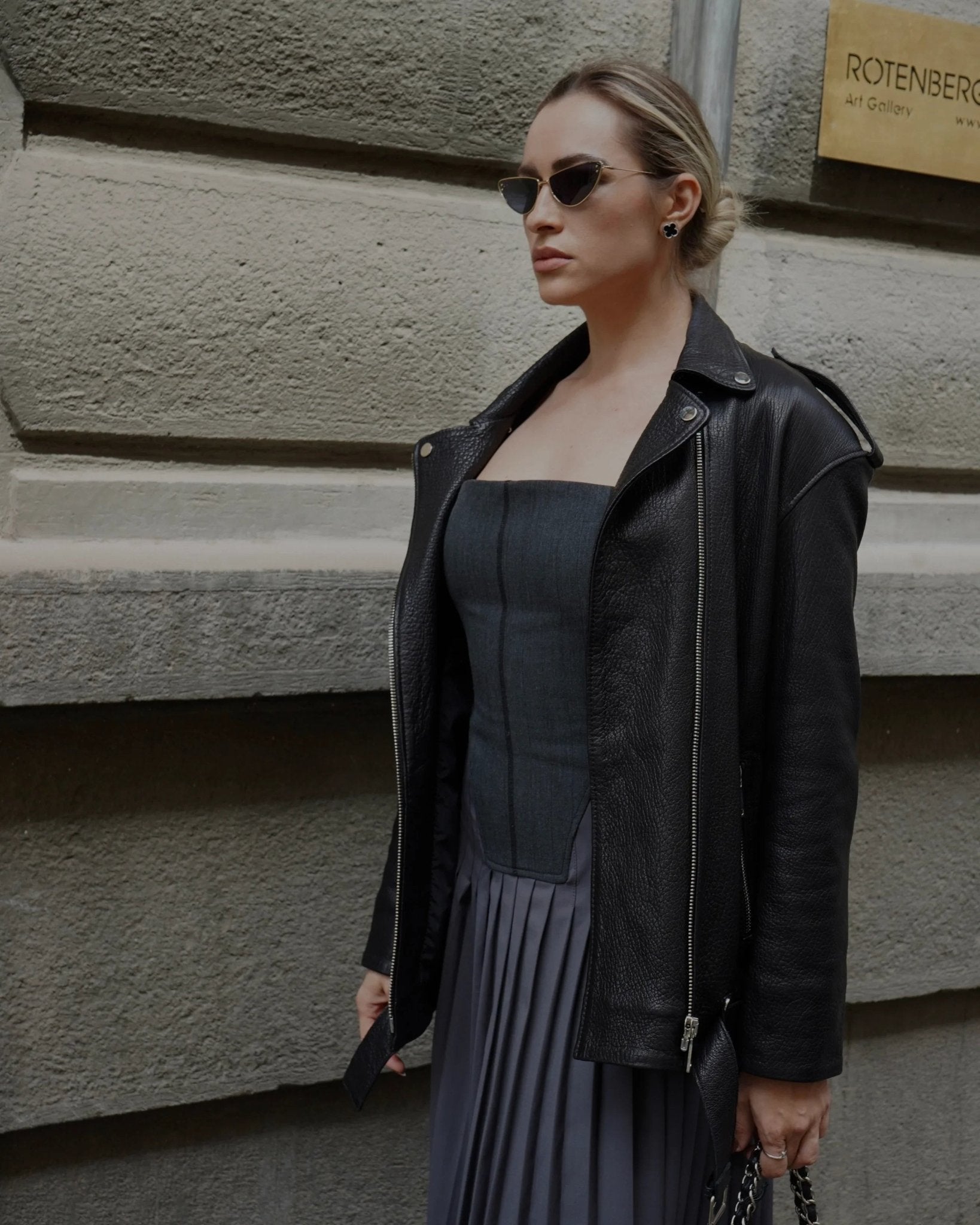 Geaca Zoe din piele naturala premium - INURI