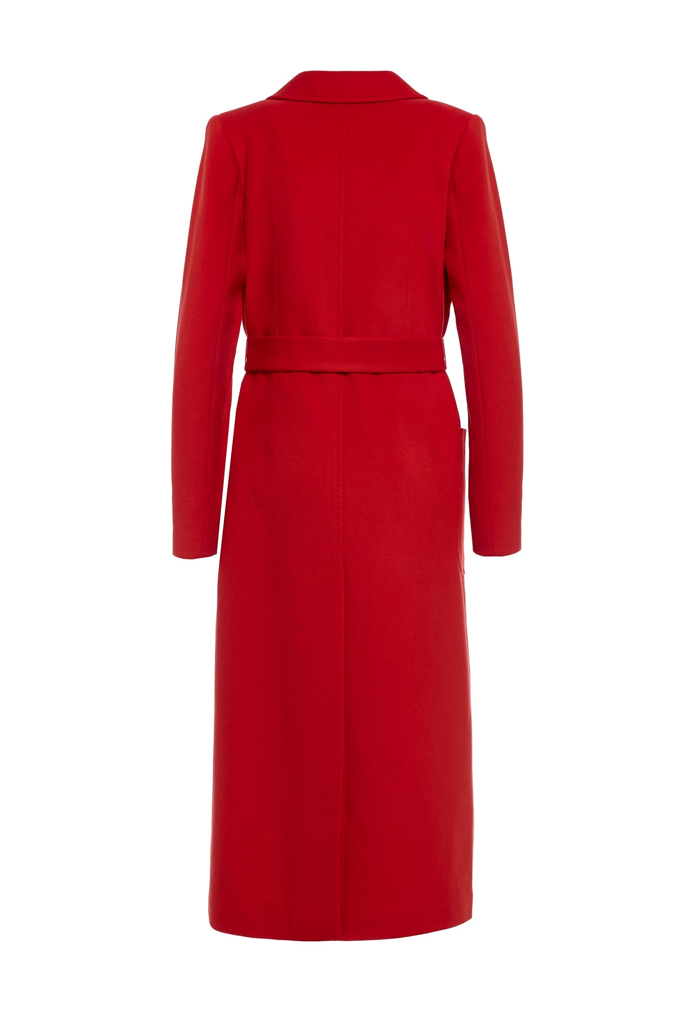 Palton Joy rosu din casmir - INURI