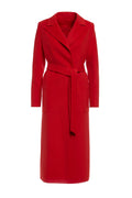 Palton Joy rosu din casmir - INURI