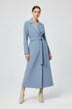 Palton Kaya bleu din casmir