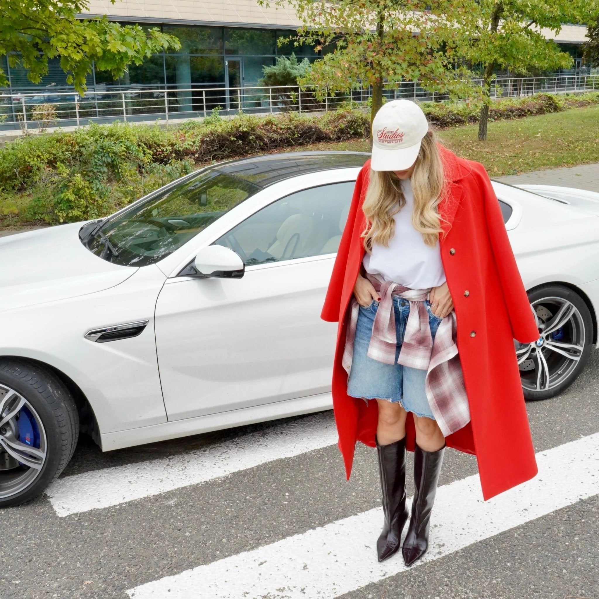 Palton Kim rosu din casmir - INURI