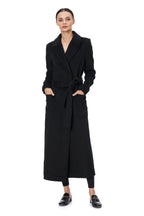 Palton Lou negru din casmir - INURI