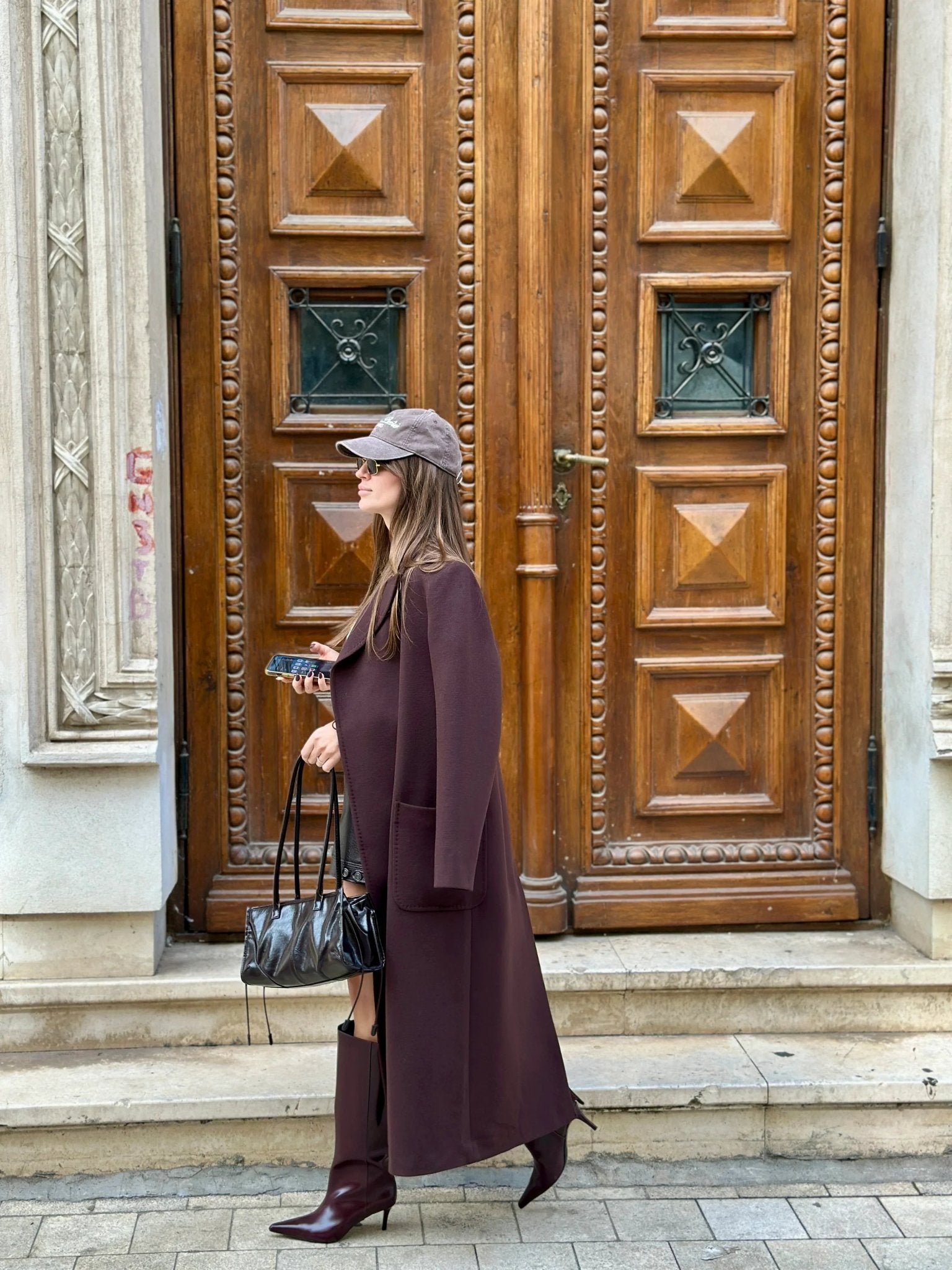 Palton Rochel maro din casmir - INURI