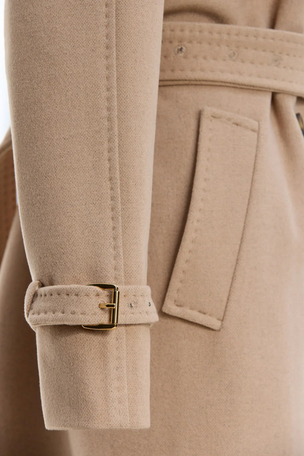 Palton Sofi bej din casmir - INURI