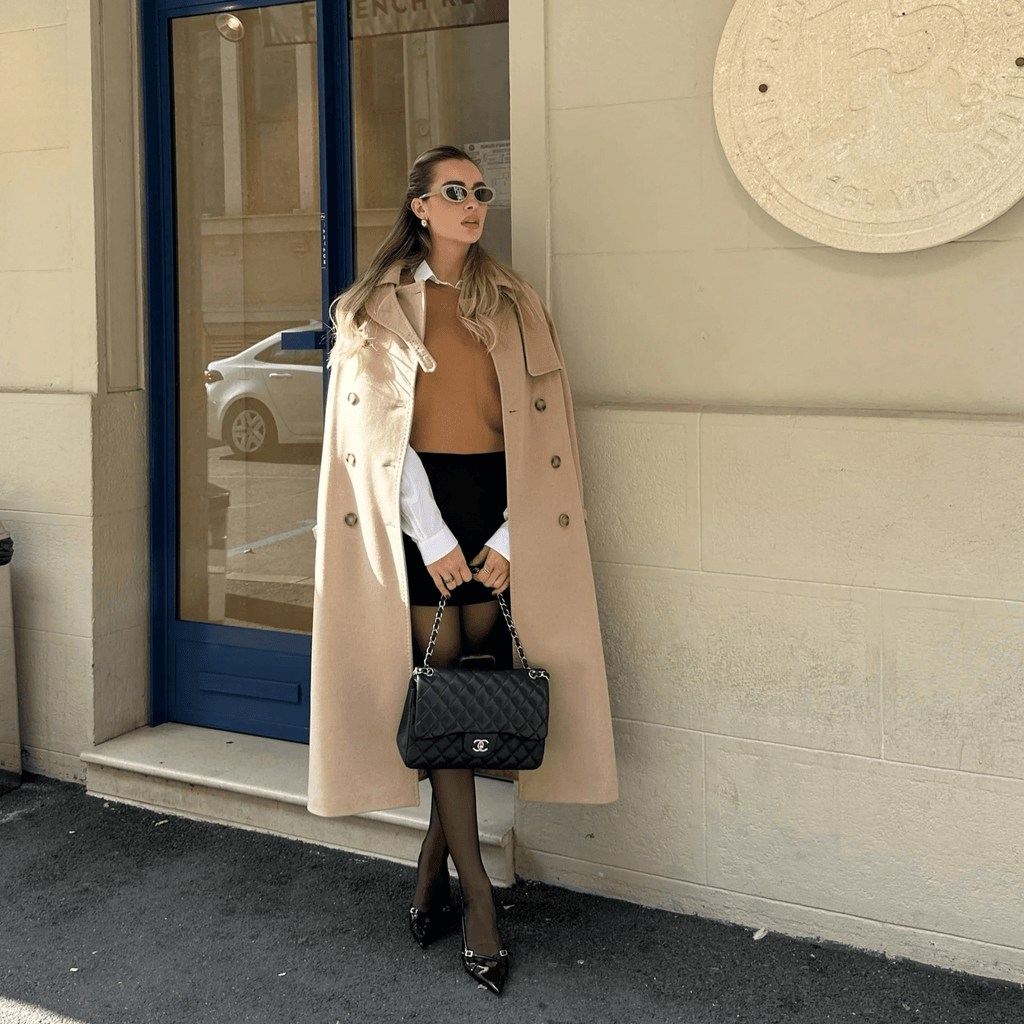 Palton Sofi bej din casmir - INURI