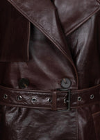 Trench Hazel din piele naturala premium - INURI