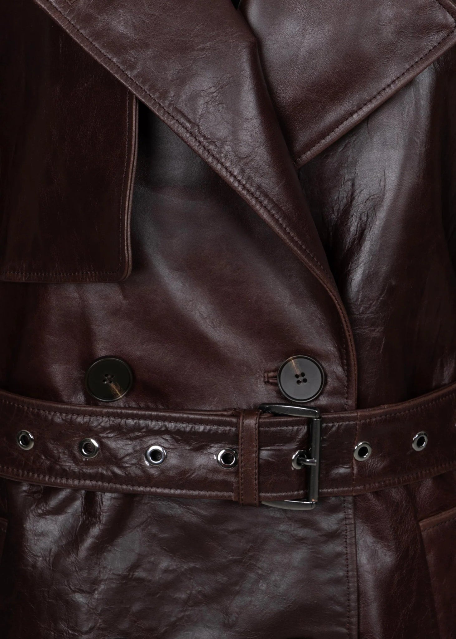 Trench Hazel din piele naturala premium - INURI