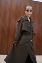 Trench Lara olive deep - INURI